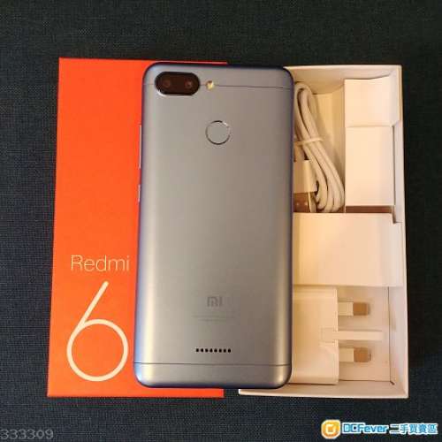98%新 行貨 小米 紅米 6 高配版 4GB RAM 64GB ROM 連 原裝保護貼 Xiaomi Redmi