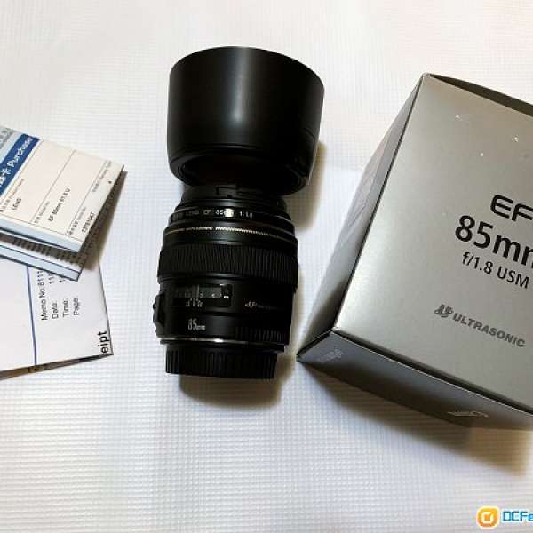 99% new Canon EF 85mm f/1.8 USM
