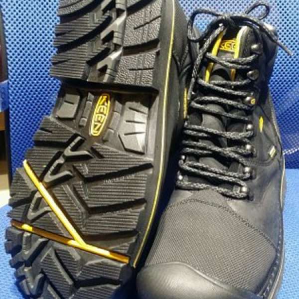 全新KEEN 黑色真皮 透氣防水安全鞋(歐碼42號)