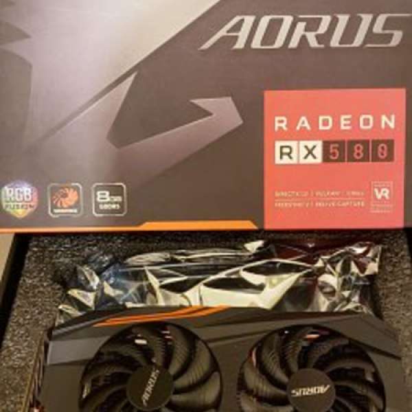 99%極新 AORUS Radeon RX580 8G 行貨 非礦卡