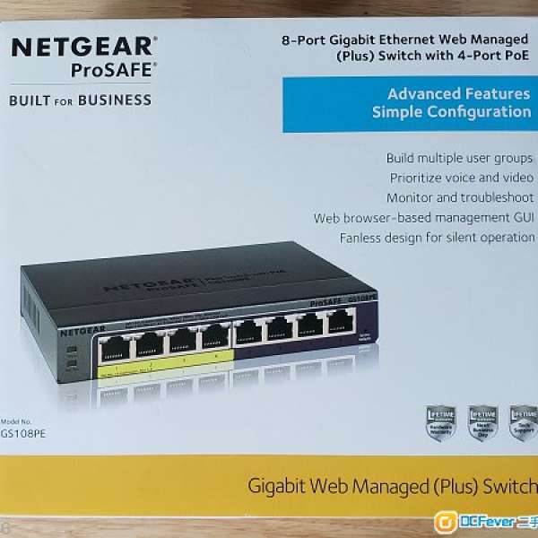全新行貨 Netgear GS108PE 8 port POE switch