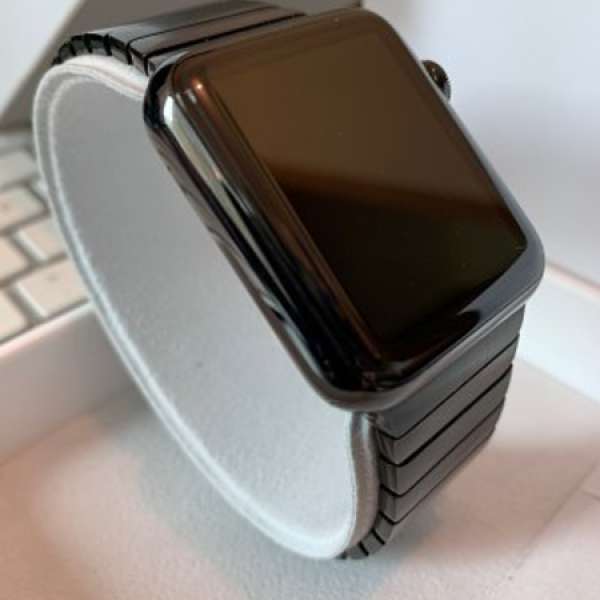 絕版！Apple Watch 42mm 一代黑鋼配蝴蝶扣鋼錶帶 Link Bracelet