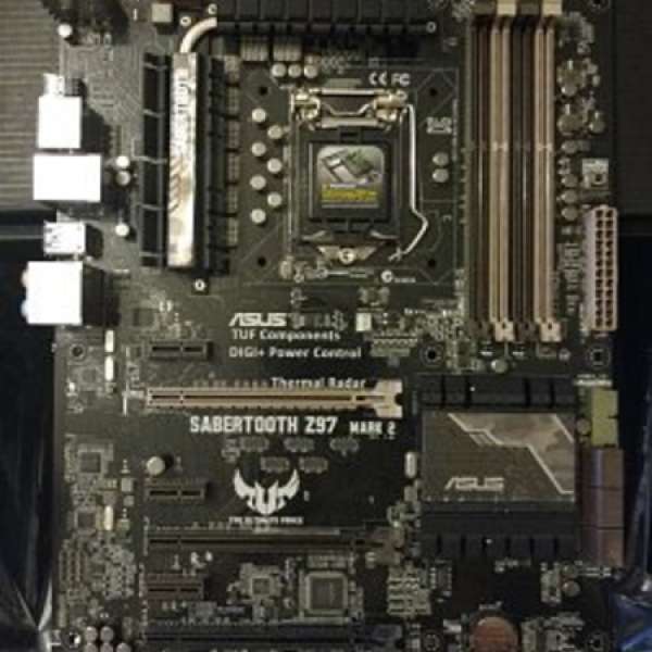 軍規級用料Asus SaberTooth Z97 MK2底板. 95%新, 有單有盒齊配件,行保至Feb-20