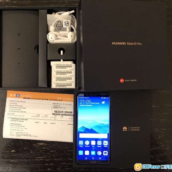 HUAWEI Mate 10 Pro 藍色，行貨於2018/04豐澤購買，仲有半年保養，有盒配件齊！