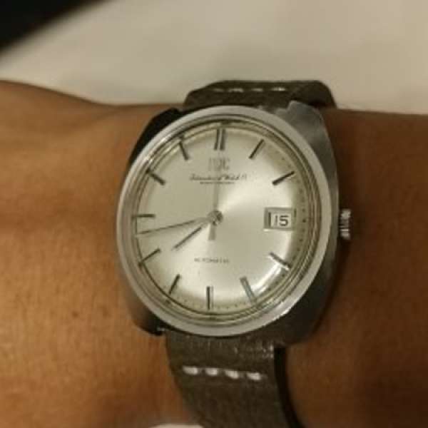 罕有大裝中古 IWC 全原装自動錶, 少有原裝鋼織帶, 送全新皮帶@@@rolex seiko tudor...