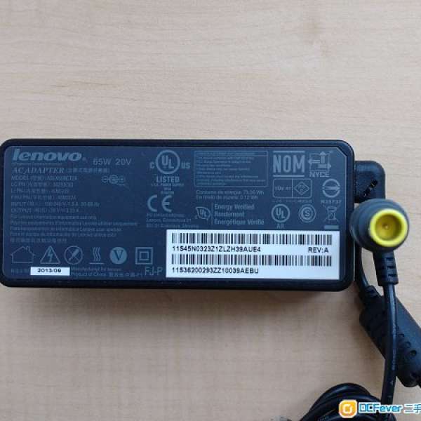 Lenovo ThinkPad AC Adapter 大圓針頭火牛 - 65W