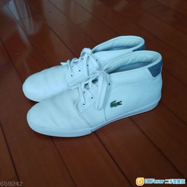 Lacoste 白色休閒皮鞋 White Leather Sneakers