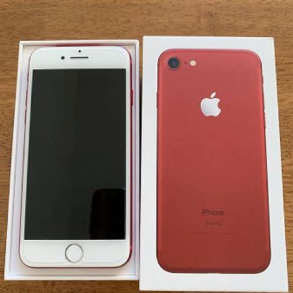 出售接近全新iphone 7 256gb red紅色限量版港行有單，(iphone8, x, xs,xs  max)