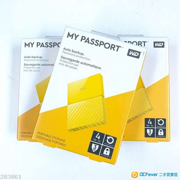 全新未開封 WD 4TB My Passport 2.5" USB 3.0 Harddisk HDD 外置硬碟