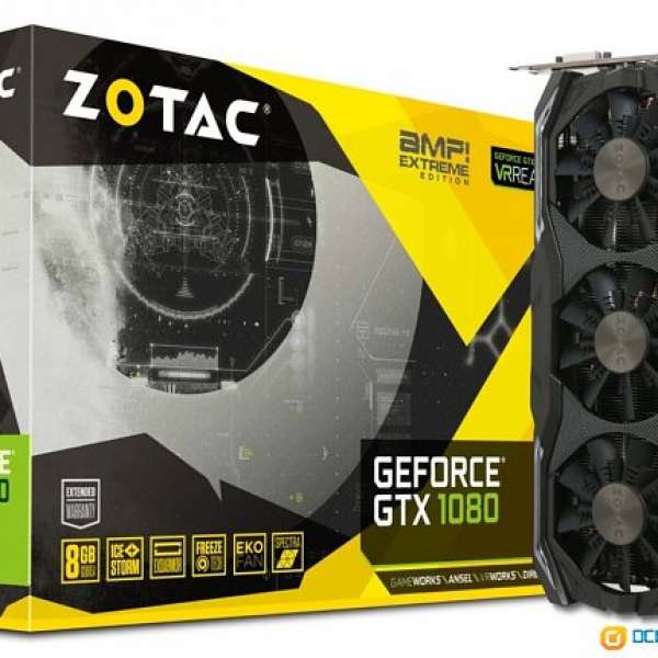 ZOTAC GTX 1080 AMP EXTREME有單有盒有保