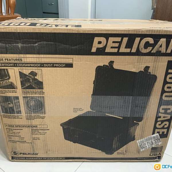 全新 美國 Pelican 1560 Protector Large Case Black 專業防撞安全箱