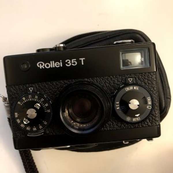 Rollei 35 T Tessar 40/3.5 with leather case and filter