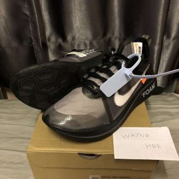 OFF WHITE X NIKE ZOOM FLY SP BLACK US11