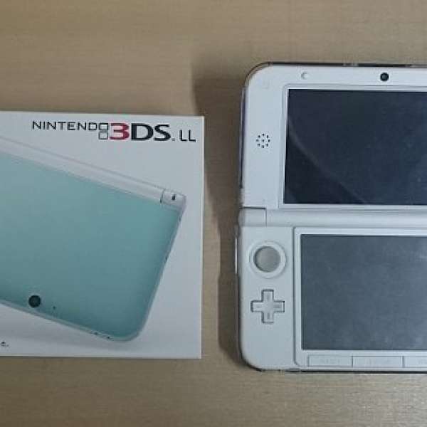 日版 3DS LL 薄荷綠 連MH4底面保護殼 新淨 無改機