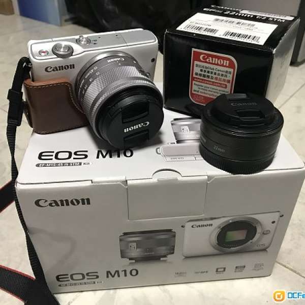 Canon EOS-M10 W/ 15-45 kit  + EFM 22mm