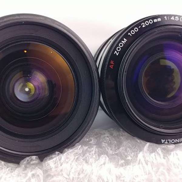 兩支鏡MINOLTA AF 100-200 f4.5加Tamron 28-80mm 3.5-5.6(MINOLTA)*直落SONY單反