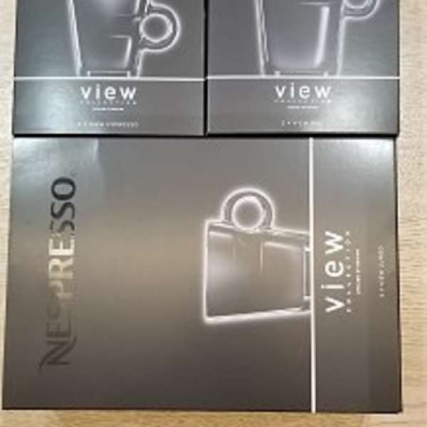 100%全新未開 Nespresso VIEW 一套 包括最新大,中,小系列鋼化玻璃杯連碟套裝, 適合收...