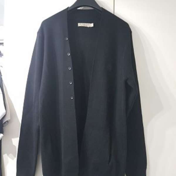 Burberry 混毛纯黑色開胸長袖毛衫size S