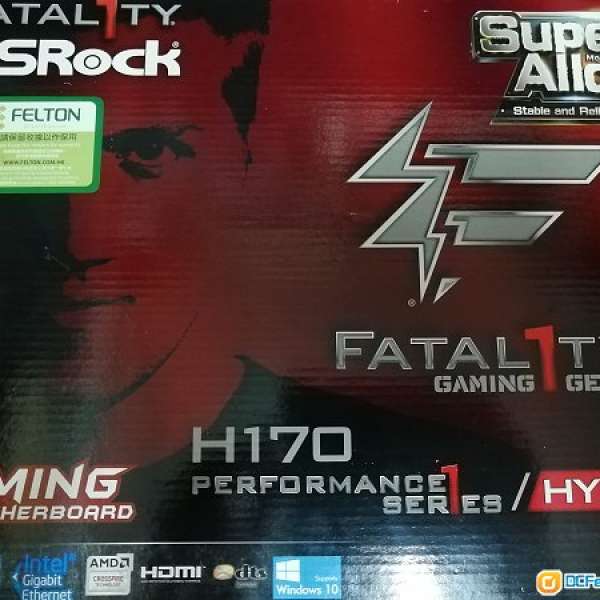 Asrock Fatal1ty H170 Performance/Hyper (intel 6系非K超頻華擎妖板) 有單有盒有保