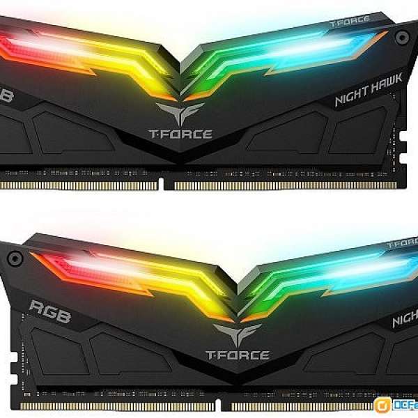 16GB (2 x 8GB) Team T-Force Night Hawk RGB DDR4 3200 MHz