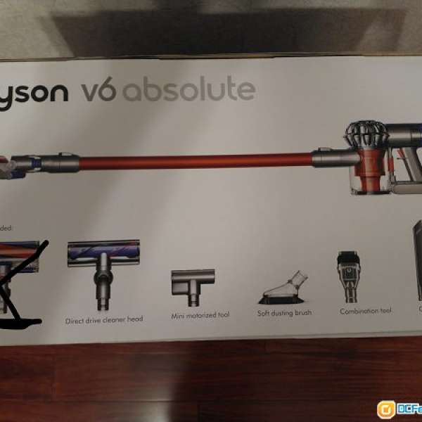 100% 全新(現貨) DYSON V6 Absolute 美國行貨有HEPA濾網跟5個吸頭、連充電掛牆底座