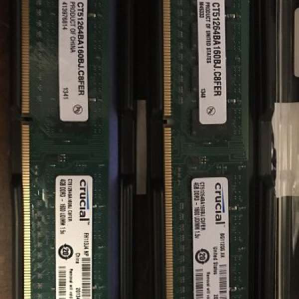 Crucial 4GB Ram x2 DDR3