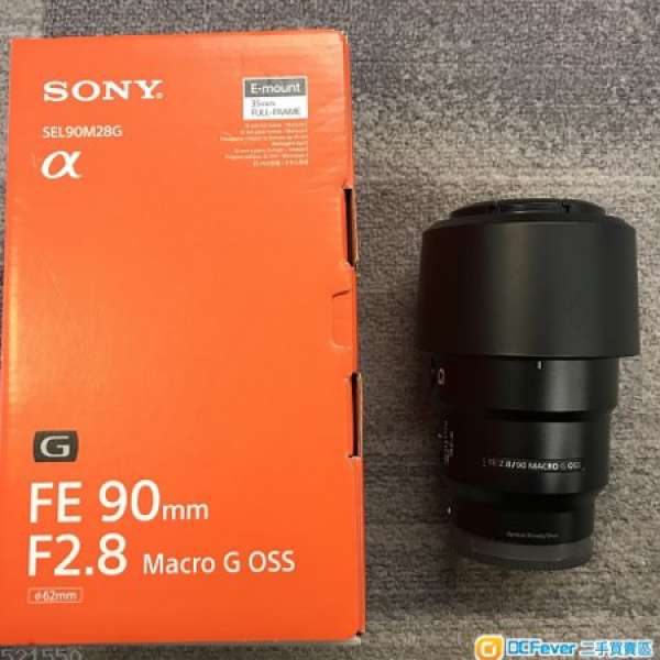Sony 90mm F2.8 G Lens Marco 有盒有單