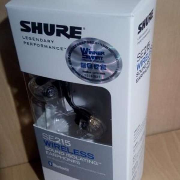 【100%新 盒未開】SHURE SE215 WIRELESS sound isolating earphones (抽獎禮品，賣...