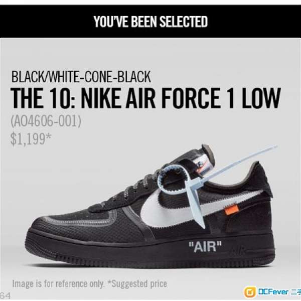 Off-White™ x Nike Air Force 1 Low (Black) US10