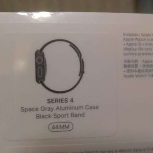 Apple watch Series 4(Space Gray Aluminum Case Black Sport Band)有單