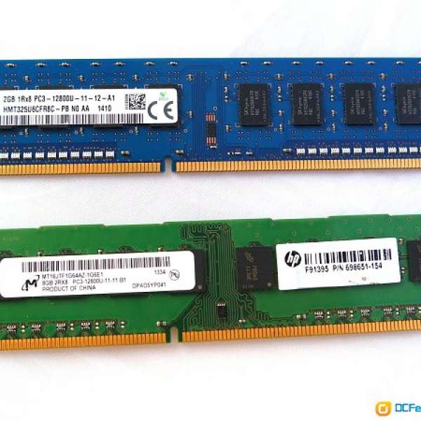 Micron DDR3 RAM 8GB, 另 4GB & 2GB