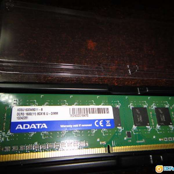 ADATA DDR3 1600 8GB RAM 售$280***另有ADATA 4GBx2共8GB售$250