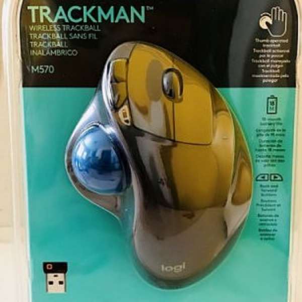 全新Brand New Logitech Trackball M570 無線軌跡球 雷射Mouse Laser Mouse $270