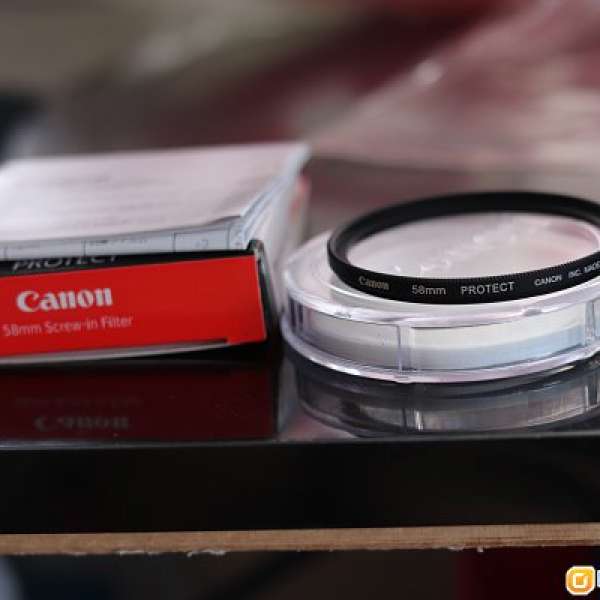 canon filter 58mm 100% new 未用過