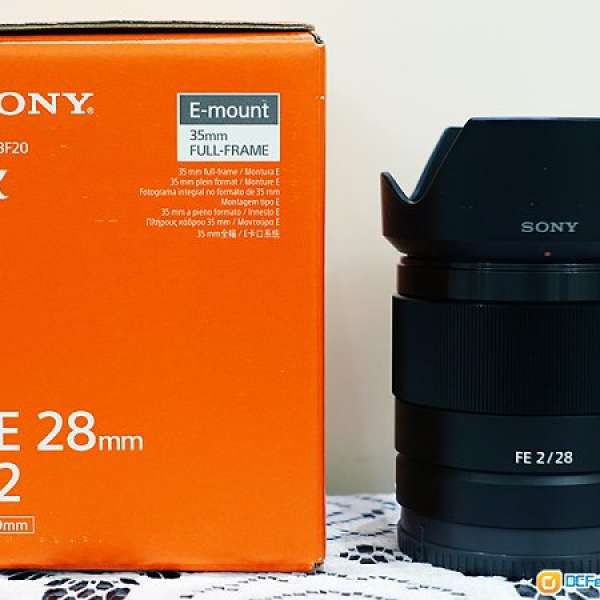 出售超新行貨有保 Sony SEL28F20 28mm F2 E mount 鏡頭