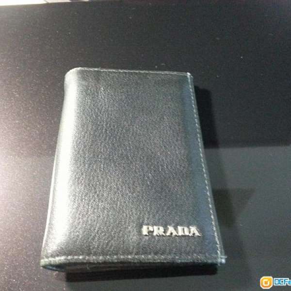 Prada 黑色羊皮男裝卡片套 card holder 2M0945 7V6 F0002