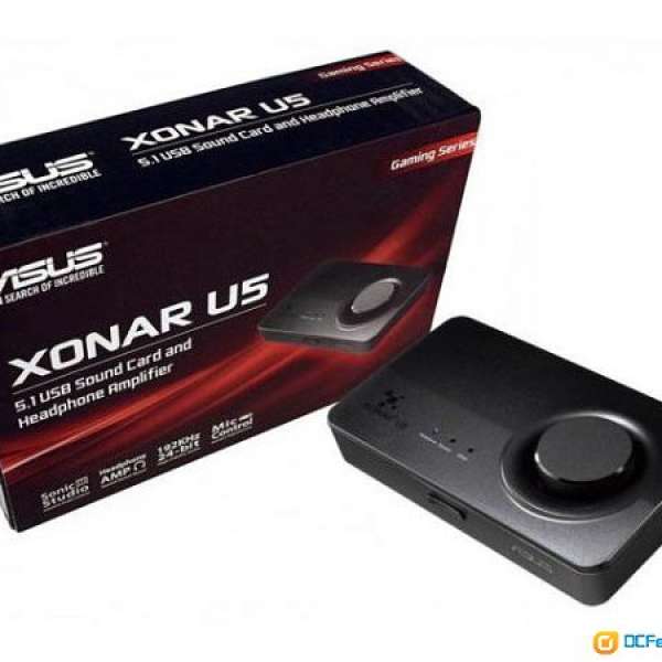 (全新) Asus Xonar U5 USB 5.1 Sound Card & 耳擴 (192 kHz / 24 bit)