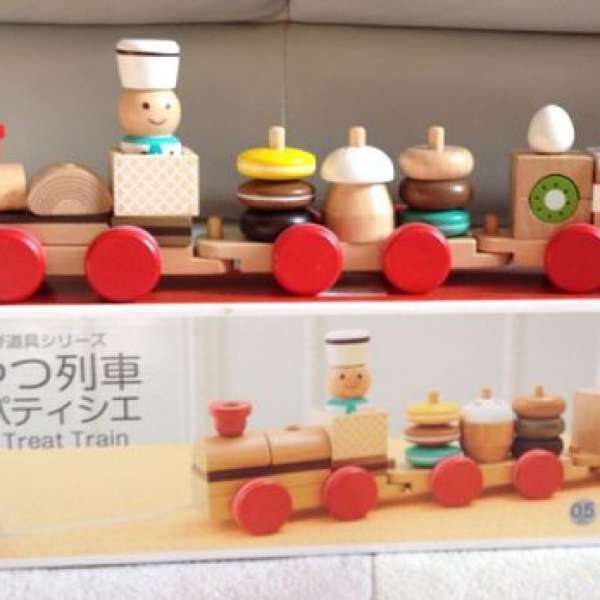 木製甜點美食火車玩具