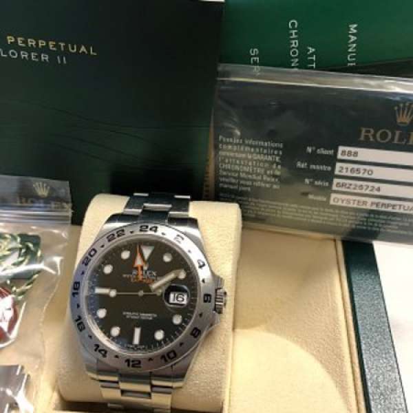 Rolex Explorer II 216570 大黑橙 行貨有單有盒全齊