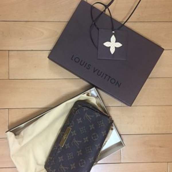 Louis Vuitton Favorite Mm Clutch Brown Checkered Shoulder Bag