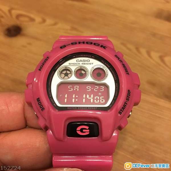 Casio 桃粉紅色 G-Shock DW-6900CS 男女合用