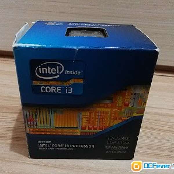 Intel I3-3240 LGA1155 CPU (有單連盒連風扇）