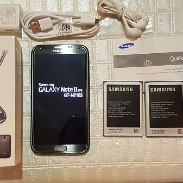 Samsung Galaxy Note 2 钛灰色港行 有盒全套 Note II  N7105
