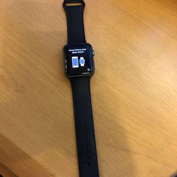 Apple Watch Gen 0 42mm Gray with black sport belt