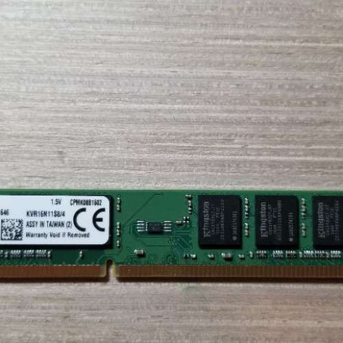 Kingston 4GB 240-Pin DDR3 SDRAM DDR3 1600 Desktop Memory (短身RAM)