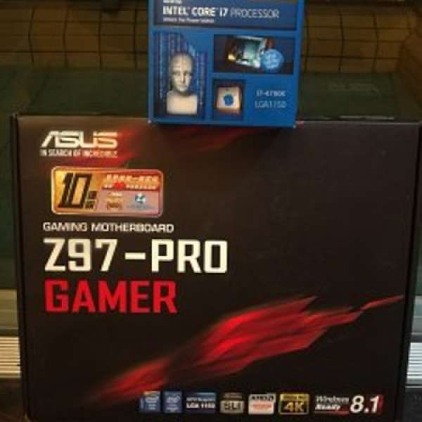 一手極新行貨全齊(單盒保)i7-4790K + ASUS  Z97-PRO GAMER