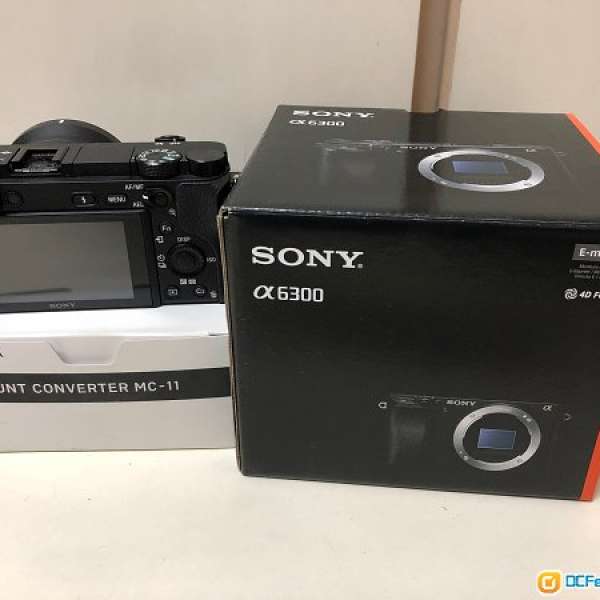 90% NEW Sony A6300 (機身) 連 Sigma MC-11 轉接環 (For Canon)