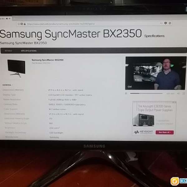 Samsung SyncMaster BX2350 23吋 LED 背光 全高清 2ms  Monitor