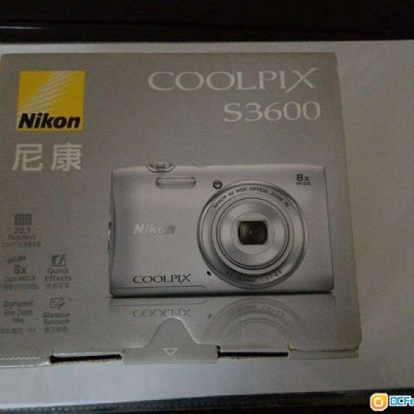 全新Nikon Coolpix S3600