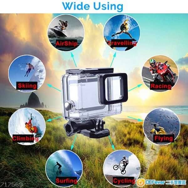45M Waterproof Housing Case Cover Replacement for GoPro Hero 5 防水殼